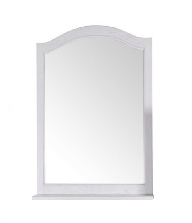 Зеркало Модерн 85 Белый (Патина серебро)